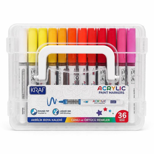 Kraf Akrilik Marker 36 lı