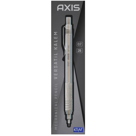 Kraf Axis Versatil Kalem Metal Gövde 0.7 mm Silver MP-160